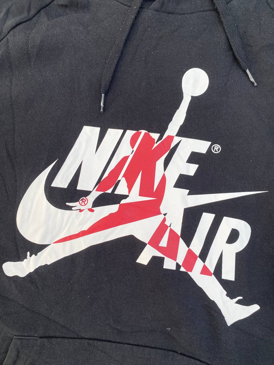 Nike Air Jordan Graphic Black Hoodie (Taille L)