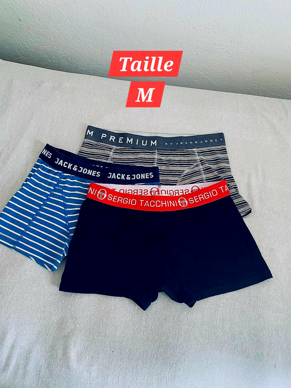 Pack de 3 Sous-vêtements Homme (Taille M)