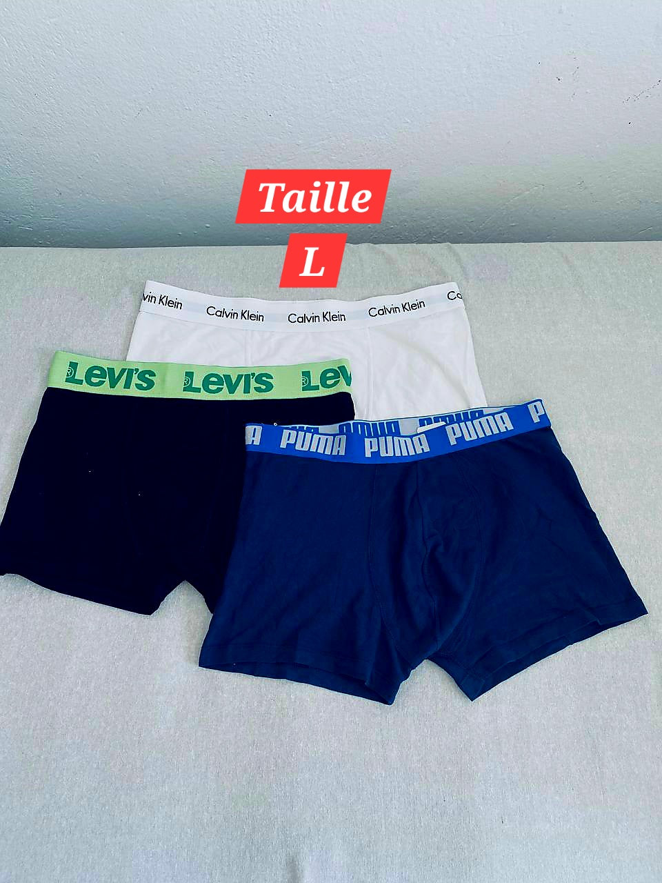 Pack de 3 Sous-vêtements Homme (Taille L)