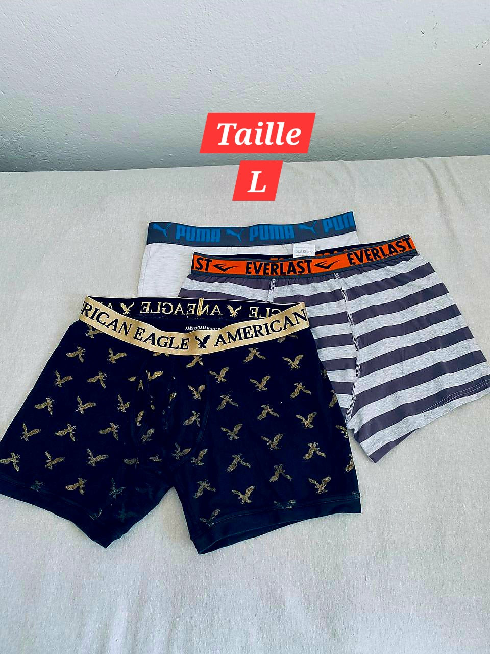 Pack de 3 Sous-vêtements Homme (Taille L)