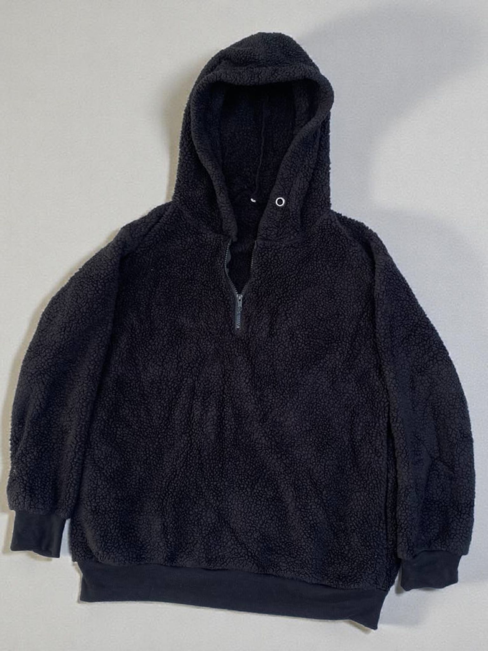 Teddy Fleece Zip Up Hoodie (Taille M)