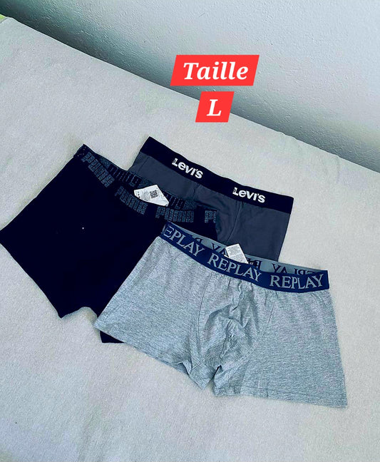 Pack de 3 Sous-vêtements Homme (Taille L)