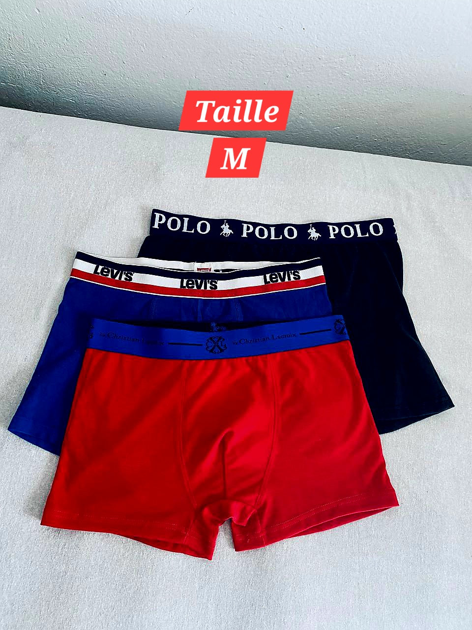 Pack de 3 Sous-vêtements Homme (Taille M)