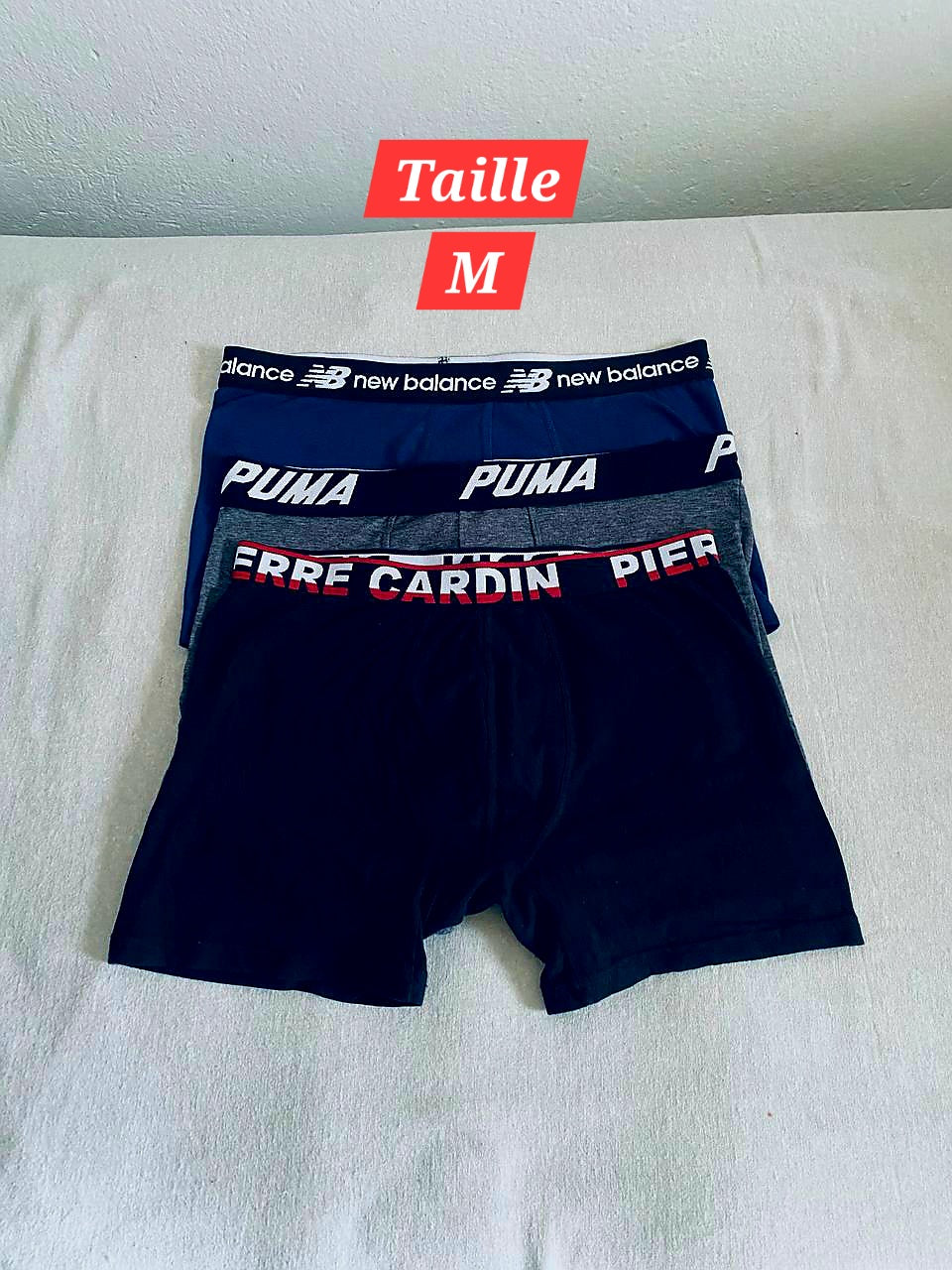 Pack de 3 Sous-vêtements Homme (Taille M)